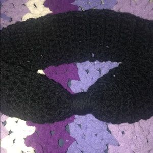Crochet black headband